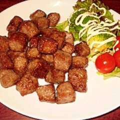 サイコロステーキの油で唐揚げる レシピ 作り方 By 落書きレシピ 楽天レシピ サイコロステーキの油で唐揚げる レシピ 作り方 By 落書きレシピ 楽天レシピ